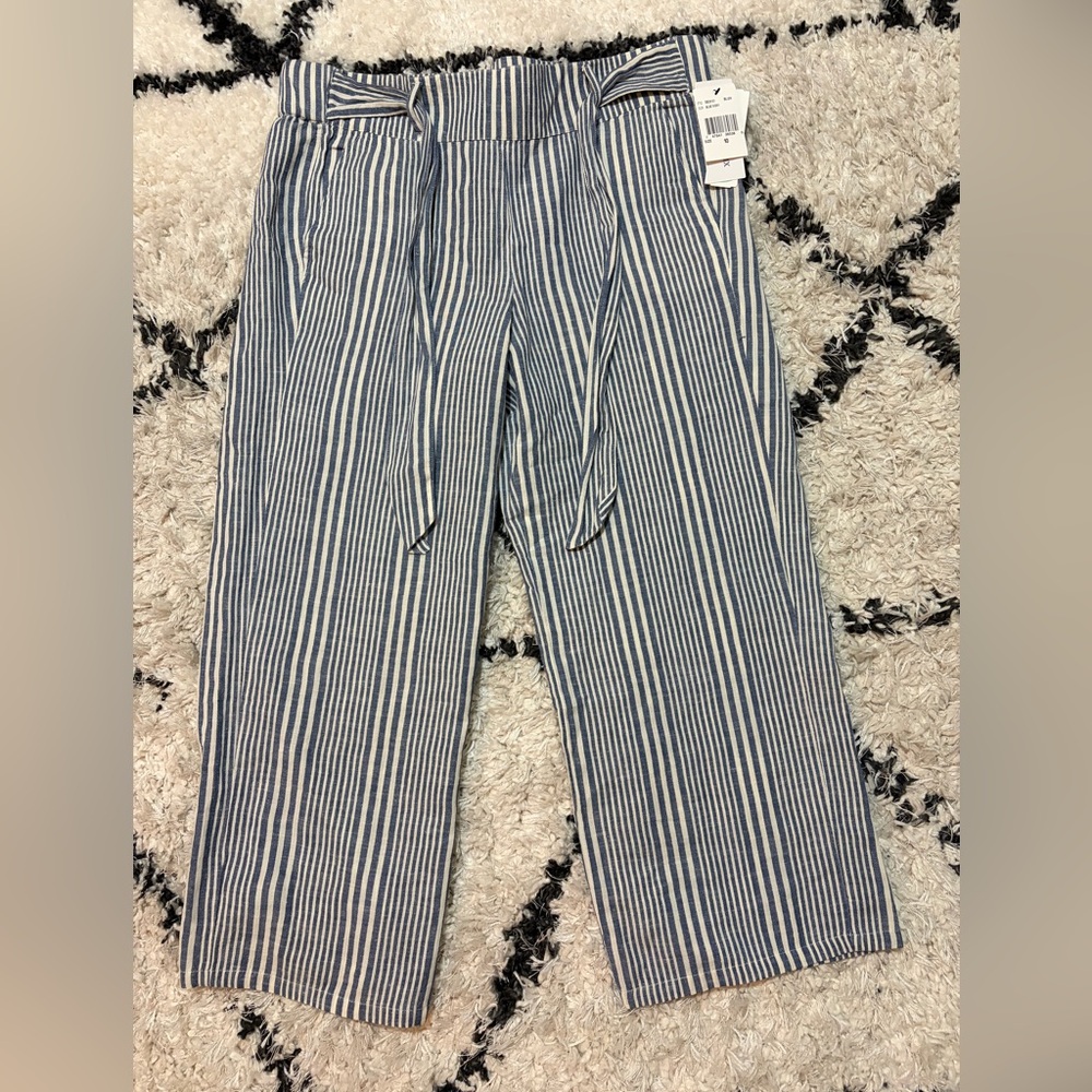 Kut from the Kloth Navy and White Striped Pants